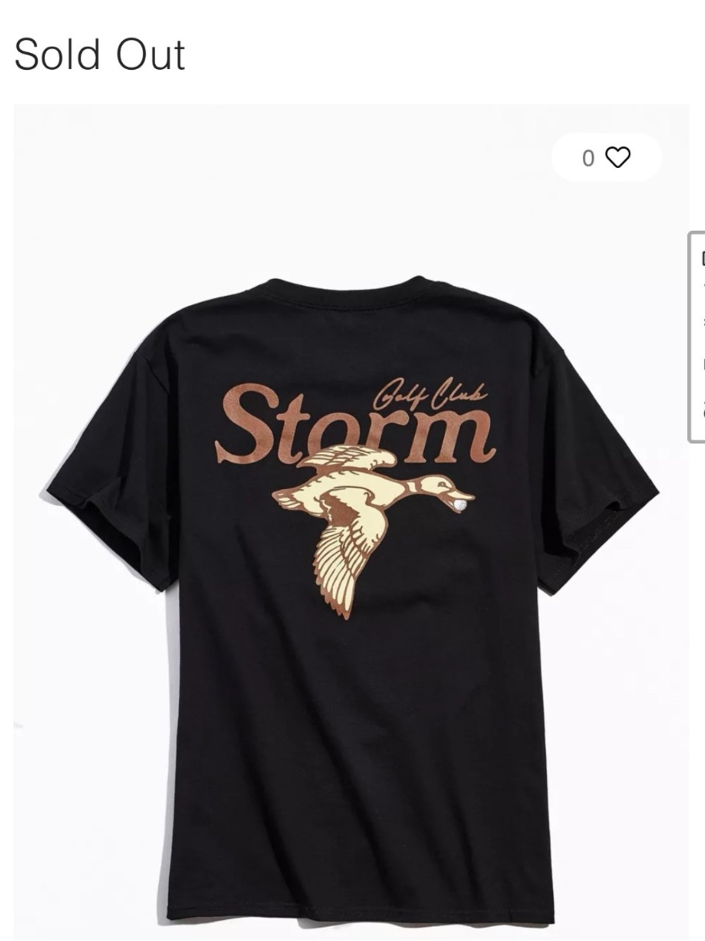 Urban Outfitters Storm Golf
Flockin' Tee Size L